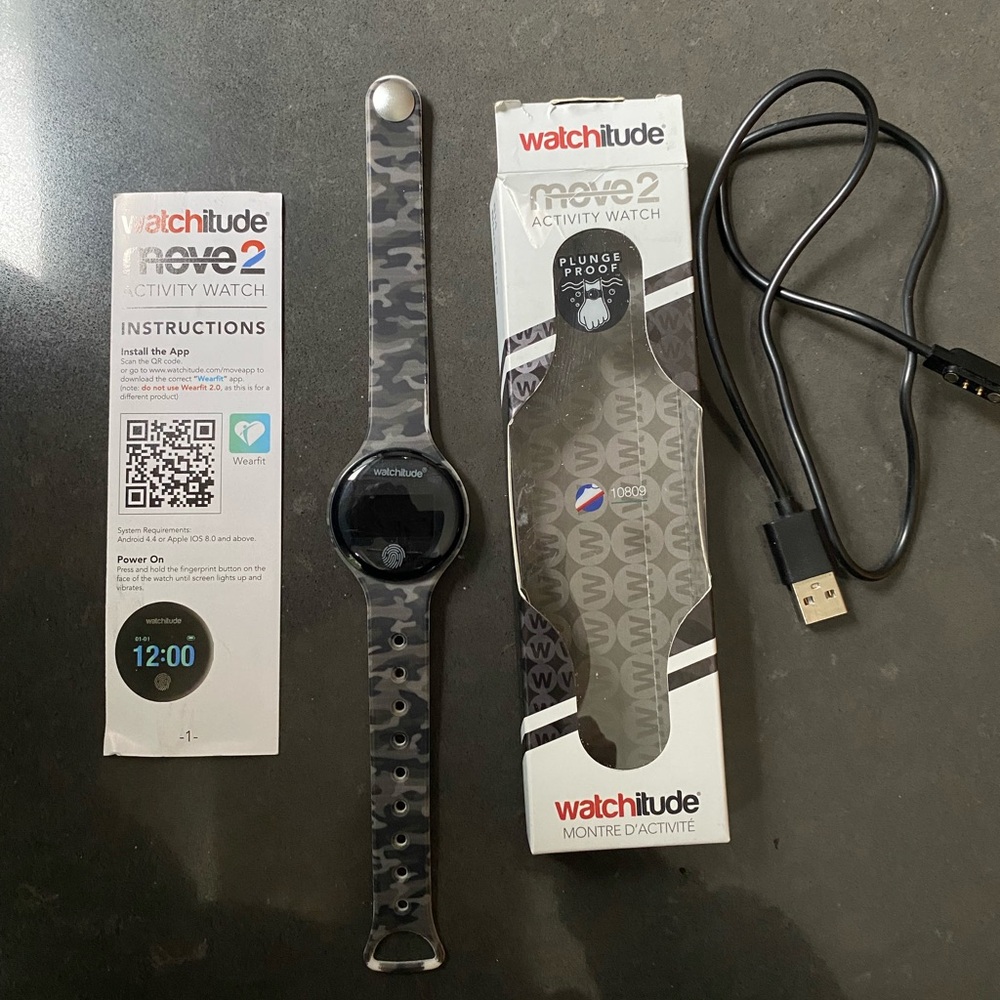 Kids/adults activity watch Watchitude Move 2 Activity Watch - Black Camo